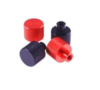 DeVow Dadi a testa zigrinata in alluminio con foro cieco M4 M5 M6 M8 M10 Telaio Dado flangiato serraggio manuale Gradino zigrinato(Red,M6-(5Pcs))