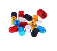 DeVow Dadi zigrinati in alluminio colorati M3 M4 M5 M6, leva di controllo con foro cieco serrata a mano(Red,M3-(10Pcs))