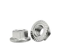 DeVow Dado flangiato a filettatura fine in acciaio inossidabile e al carbonio M6*0,75 M8*1,0 M10*1,25 M12*1,5 di bloccaggio DIN6923(Stainless steel,M10x1.0 (5pcs))