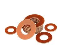 DeVow Guarnizione isolante in bachelite con rondella piatta, cuscinetto in resina epossidica, guarnizione in bachelite M2 M2,5 M3 M4 M5 M6 M8 M10(12x20x0.5mm(100pcs))