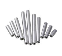 DeVow M2 M2.5 M3 M4 M5 M6 Il perno della colonna di supporto in alluminio rotondo estende le aste distanziatrici in alluminio con dado lungo(12mm,M2.5 10pcs)