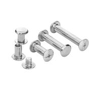 DeVow M3 M4 M5 M6 Bagagli Pelle Metallo Artigianato Solido Vite Chiodo Rivetto Doppia Testa Curva Cintura Cinghia Rivetti Libro Viti Bottoni Bottoni a pressione(55mm,M6-(10pcs))