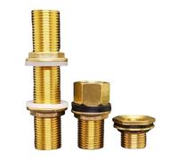 DeVow Vari raccordi for tubi di collegamento for paratia for serbatoi d'acqua in ottone da 1/2" 3/4" 1" BSP maschio, accoppiatori, adattatori for fori di drenaggio for giardino domestico(04-100mm)