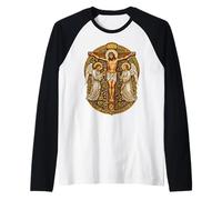 Devozione al Preziosissimo Sangue di Gesù Cristo Cattolico Maglia con Maniche Raglan