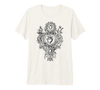 Devozione al Sacro Cuore di Gesù Arte Cattolica Vintage Maglietta Premium