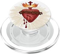 Devozione al Sacro Cuore di Gesù Arte Cattolica Vintage PopSockets PopGrip per MagSafe