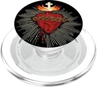 Devozione al Sacro Cuore di Gesù Arte Cattolica Vintage PopSockets PopGrip per MagSafe