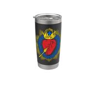 Devozione al Sacro Cuore di Gesù Pop Art Simbolo Cattolico Bicchiere termico in acciaio inox doppia parete