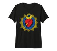 Devozione al Sacro Cuore di Gesù Pop Art Simbolo Cattolico Maglietta Premium