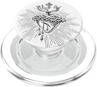 Devozione al Sacro Cuore di Gesù Vintage Arte Cattolica PopSockets PopGrip per MagSafe