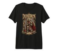 Devozione Fino alla Fine: Arte Gotica del Cavaliere Maglietta Premium
