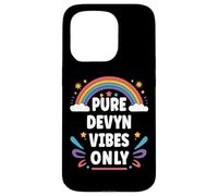 DEVYN Vibes Only Cute Retro Girls DEVYN Name Custodia per iPhone 15 Pro
