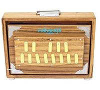 Devyom Musicals Shruti Box - Surpeti in legno di teak - 13 Drone note C-C Shruthi Strumento musicale indiano (PDI-ABC)