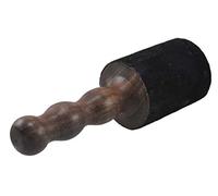 Devyom Spesso nero avvolto in pelle canto Striker, martello per ciotola cantante, martello da gong, puja