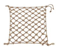 DEWADE Rete in Corda di Canapa, Retro Intrecciata a Mano per Bambini ringhiera Esterna Anti-Caduta sicura spago Rete Altalena Arrampicata(1x2m)