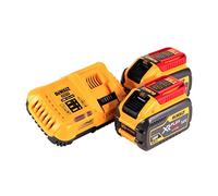 Dewalt - 2 batterie DCB547 18 V/54 V XR FLEXVOLT 9.0ah + caricatore rapido DCB118, 18 V, colore: Giallo