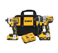 DEWALT 20 V MAX* XR Cordless Drill Combo Kit, Hammer Drill & Impact Driver, Power Detect Technology (DCK299D1W1)