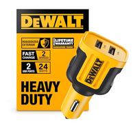 DEWALT 24 W Adattatore Caricatore Auto USB Heavy Duty, Adattatore Accendisigari con Caricatore USB-A, Caricatore USB per Auto a Ricarica Rapida per Smartphone, iPhone, Samsung Galaxy e iPad