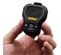 DEWALT Altoparlante Bluetooth indossabile - Altoparlante portatile resistente all'acqua wireless da cantiere con clip magnetica