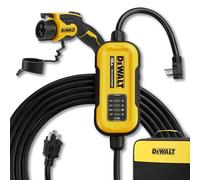 DEWALT Caricatore portatile per veicoli elettrici livello 1 e 2 16 Amp 120-240 V certificato CSA per interni ed esterni, NEMA 6-20 con adattatore 5-15 incluso, cavo da 25 piedi, modello