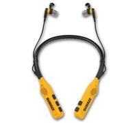 DEWALT Cuffie Bluetooth Neckband 2-in-1 Heavy Duty, Auricolari Wireless con Altoparlanti Integrati, 60+ Ore Autonomia Microfono HD, IP56 Impermeabili, Ideali per Cantiere, Officina e Outdoor