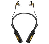 DEWALT Cuffie Bluetooth Neckband 2-in-1 Heavy Duty, Auricolari Wireless con Altoparlanti Integrati, 60+ Ore Autonomia Microfono HD, IP56 Impermeabili, Ideali per Cantiere, Officina e Outdoor Nero