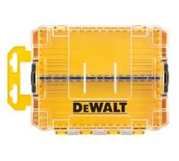 DeWALT Custodia resistente (medio), scatola degli attrezzi, cassetta degli attrezzi, cassetta degli attrezzi, coperchio trasparente, vassoio rimovibile, impilabile, viti, punte, custodia per accessori