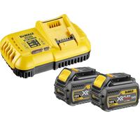 KIT Dewalt DCB118 T2-QW Caricabatterie 18/54V 8.0A XR FLEXVOLT Litio 2X6 Ah