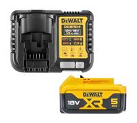 DeWalt Batteria agli ioni di litio XR da 5,0 Ah, 18 V con caricatore caricabatte
