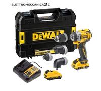 Avvitatore multitesta 12v 2 batterie 3ah 4 mandrini tstak DEWALT DCD703L2T-QW