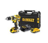 DEWALT DCD795D2-QW Trapano Avvitatore a Percussione, 2.0 Ah, Motore Brushless, con Doppia Batteria in Valigetta, 18 V, Giallo, 2 Velocità