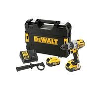 Dewalt DCD996P2 2 x 5.0 Ah XR Li-Ion Brushless Kit Trapano 18 V, Giallo/Nero, Set di 7 Pezzi