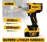 Dewalt DCF892 Chiave a percussione wireless senza spazzole a coppia elevata 20V Batteria utensile elettrico 812N.m Potente chiave dinamometrica portatile