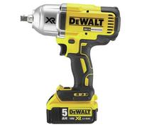 DEWALT - pollici DeWalt DCF899P2-QW Trapano Avvitatore a Impulsi Attacco 1/2 pollici pollici a Batteria, 5.0 Ah, Motore Brushless, 18 V pollici