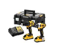 DEWALT DCK2062L2T-QW - KIT XR 18V = DCD709 Taladro Percutor + DCF809 Atornillador Impacto + 2 baterías +maletín TSTAK II