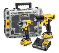 DEWALT DCK211D2T-QW Kit Trapano avvitatore + Avvitatore Impulsi 10.8V