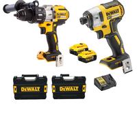 DEWALT DCK213P2T dcd996 dcf887 2 batterie 18v 5ah dcb184 2 valigette tstak