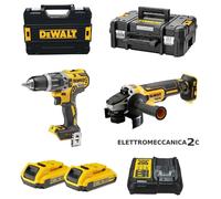 DEWALT DCK2153D2T kit 18v avvitatore dcd796d2 smerigliatrice dcg405nt 2x2ah 2...