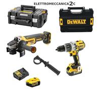 DEWALT DCK219P2T kit 18v avvitatore percussione dcd996p2 smerigliatrice dcg405nt