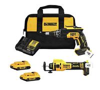 DEWALT DCK265D2 - Kit combinato con pistola a muro a secco senza spazzole e strumento per ritaglio, 20 V MAX* XR (2,0 Ah)