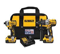 DEWALT DCK299M2 20V MAX XR Lithium Ion Brushless Premium Hammerdrill & Impact Driver Combo Kit, 4.0 Ah by DEWALT