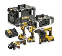 Pacchetto combinato dewalt dck422p3qw dcd796 + dcg405 + dcf887+dch2...