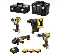 DeWalt DCK422P3T-QW DCK422P3T Combopack 4 pezzi XR 18 Volt 3 x 5,0 Ah Li-Ion in TSTAK