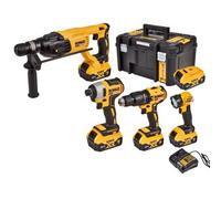 DeWalt DCK440P2T 18V XR Kit Combo 4 Utensili (DCD778 + DCH133 + DCF787 + DCL040) con 2 batterie 5Ah
