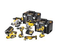 DeWalt DCK667P3T-GB LXT - Kit senza fili senza spazzole da 6 pezzi, 18 V, con 3 batterie da 5,0 Ah, caricabatterie e custodie
