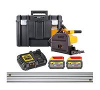 Dewalt DCS520T2 54v XR FLEXVOLT Cordless Plunge Saw 165mm -2X 6.0ah + Guide Rail