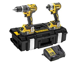DEWALT DEWPDCK266P2 DEWDCK266P2 DCK266P2 XR Brushless Twin Pack 18V 2 x 5.0Ah Li-Ion, 18 V, Yellow