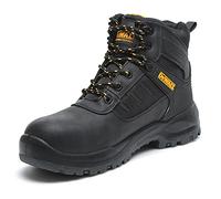 DEWALT Douglas - Stivali di sicurezza da uomo, impermeabili, con punta in acciaio, misura 43, colore nero