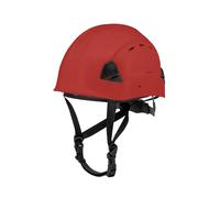 DEWALT DPG22V Casco di sicurezza ventilato a cricchetto unisex tipo II classe C a 4 punti, colore rosso, taglia adulto