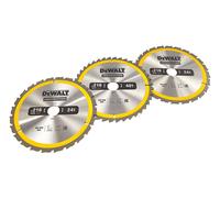 DeWalt DT1962-QZ Set di lame circolari 3 pezzi 216x30mm 2x24 denti 1x40 denti